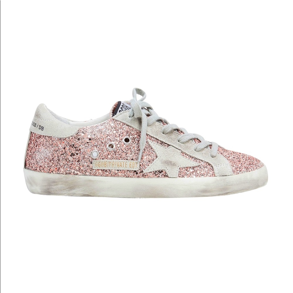 ⭐️Golden Goose Rose Gold Glitters Sneakers Size 39 (8.5-9 US)